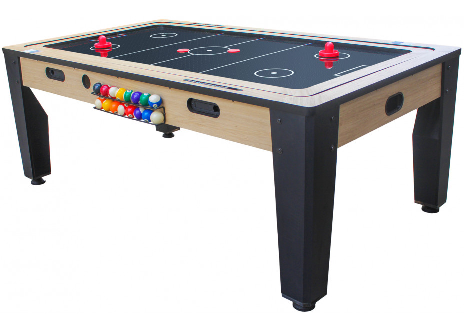 TABLE MULTI JEUX BILLARD CONVERTIBLE AIR HOCKEY INDUSTRIELLE BOIS CLAIR