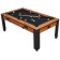 table multi-jeux 4-en-1 rotative industriel 7FT bois foncé
