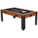 table multi-jeux 4-en-1 rotative industriel 7FT bois foncé