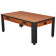 table multi-jeux 4-en-1 rotative industriel 7FT bois foncé